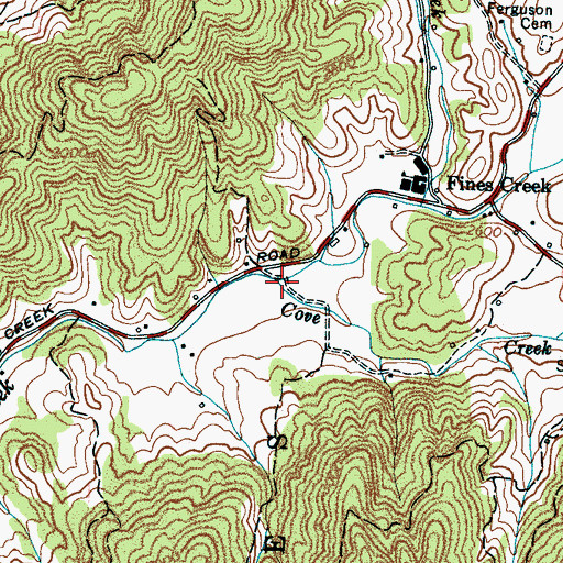 Topographic Map of Cove Creek, NC