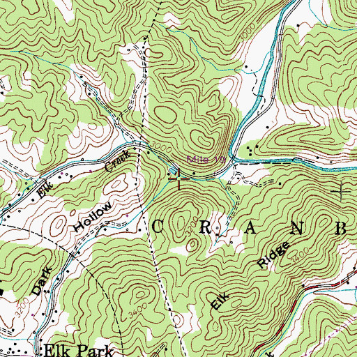 Topographic Map of Dark Hollow, NC