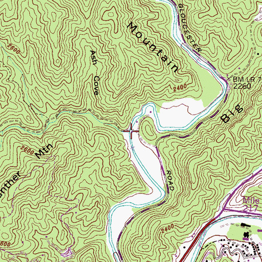 Topographic Map of Diamond Creek, NC