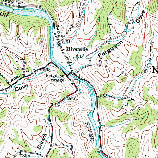 Topographic Map of Dotson Branch, NC