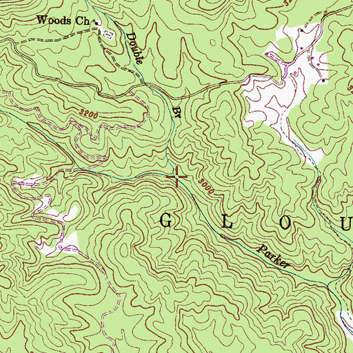 Topographic Map of Double Branch, NC