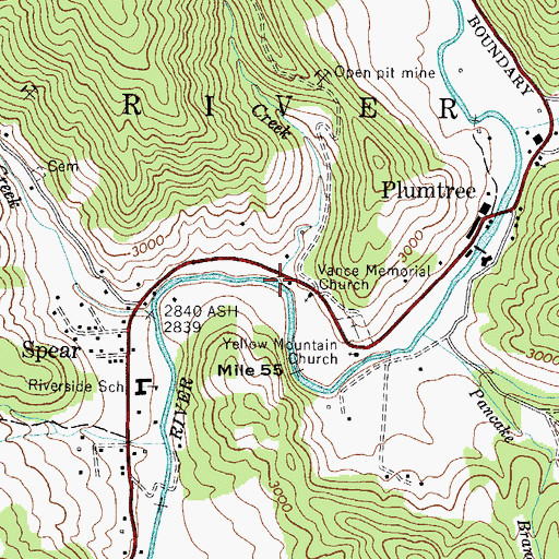 Topographic Map of Doublehead Creek, NC