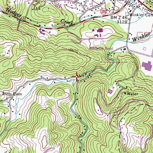 Topographic Map of Flannery Fork, NC