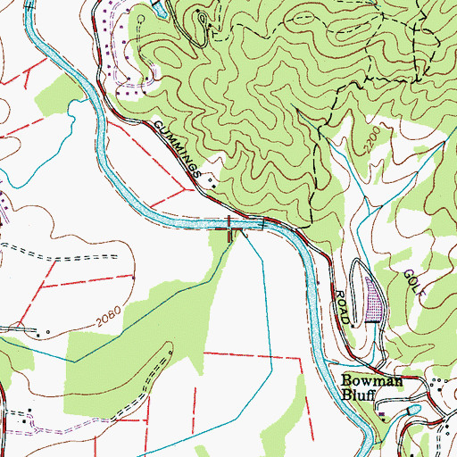 Topographic Map of Gash Creek, NC