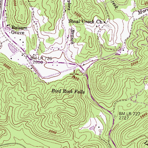 Topographic Map of Gaylors Branch, NC
