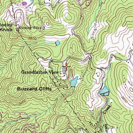 Topographic Map of Grandfather View, NC