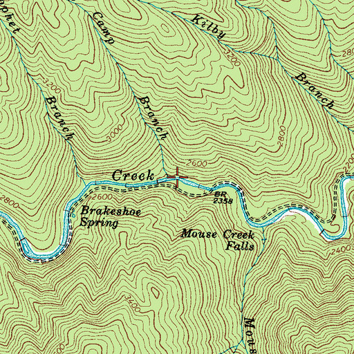 Topographic Map of Gray Camp Branch, NC