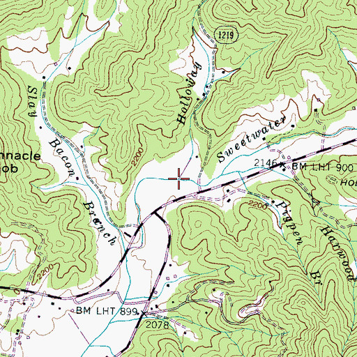 Topographic Map of Holloway Branch, NC