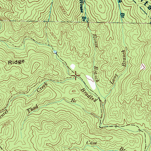 Topographic Map of Laurel Creek, NC