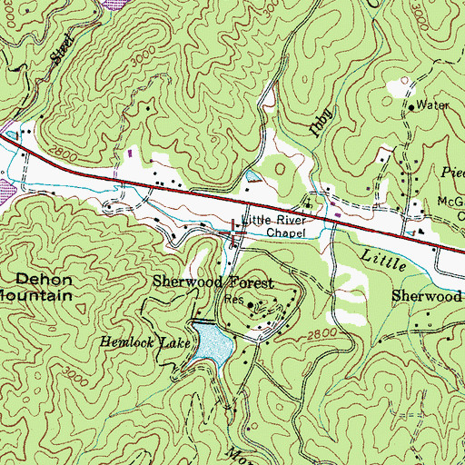 Topographic Map of Morgan Creek, NC
