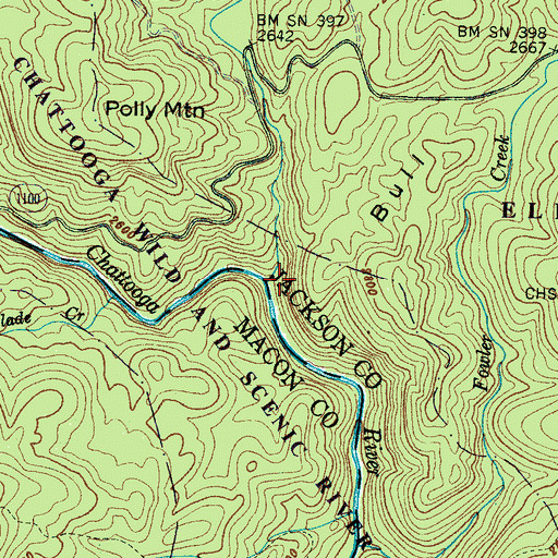 Topographic Map of Scotsman Creek, NC