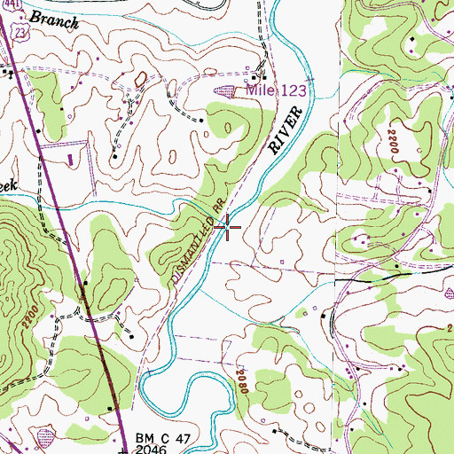 Topographic Map of Skeenah Creek, NC