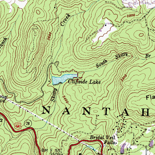 Topographic Map of South Skitty Branch, NC