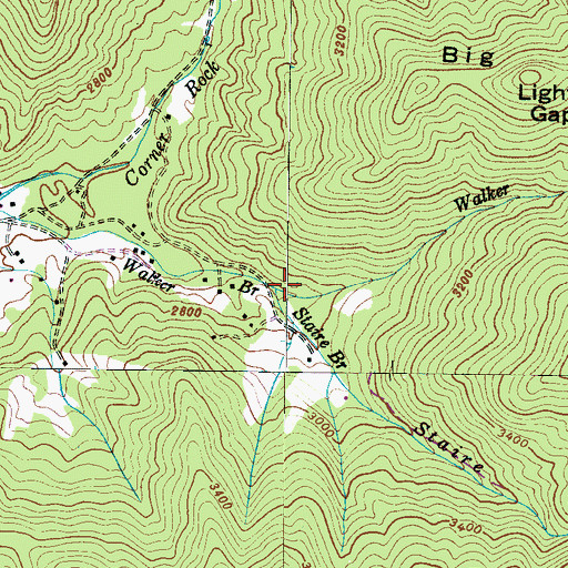 Topographic Map of Staire Branch, NC