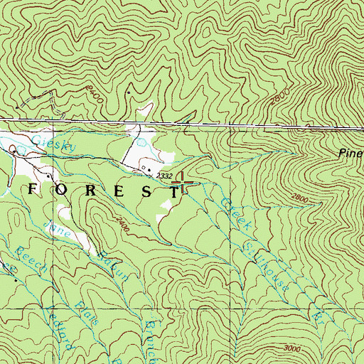 Topographic Map of Stillhouse Branch, NC