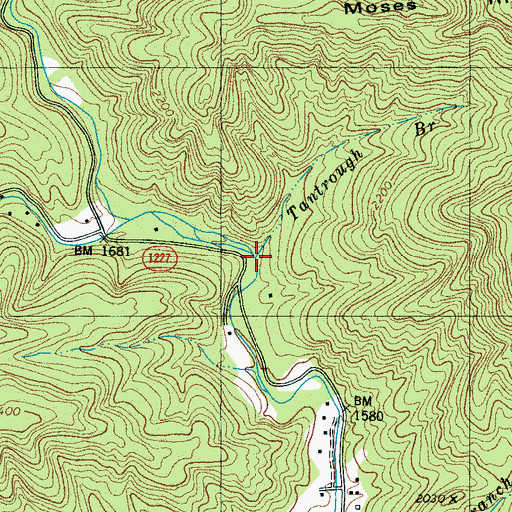 Topographic Map of Tantrough Branch, NC