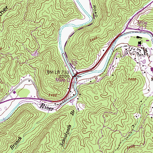 Topographic Map of West Fork French Broad River, NC