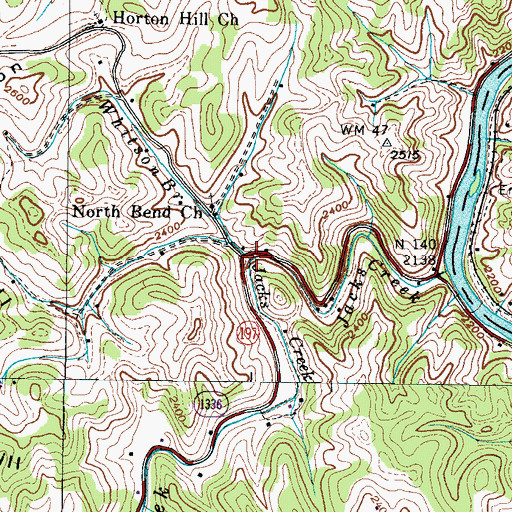 Topographic Map of Whitson Branch, NC