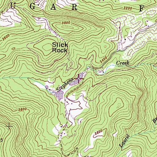 Topographic Map of Noname, NC