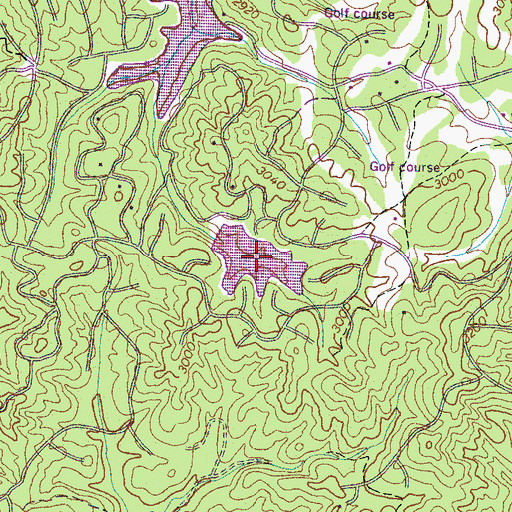 Topographic Map of Lake Taroga, NC