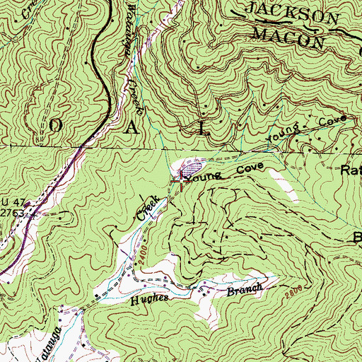 Topographic Map of Watauga Vista Dam, NC
