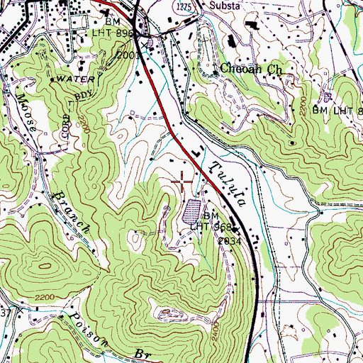 Topographic Map of Leonard Phillips Dam, NC