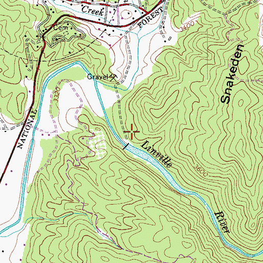 Topographic Map of Sloop Dam, NC