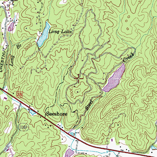 Topographic Map of Sequoyah Woods, NC