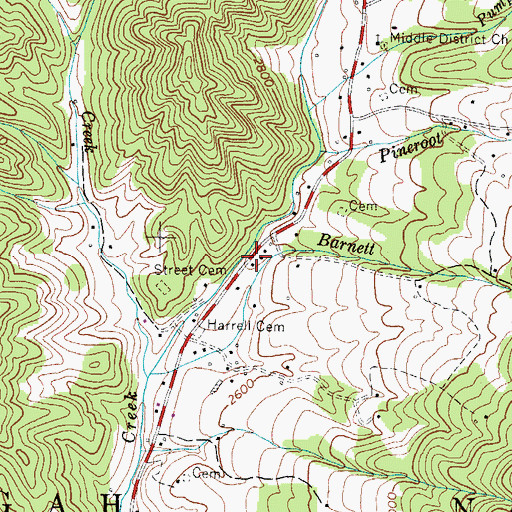 Topographic Map of Ewart (historical), NC