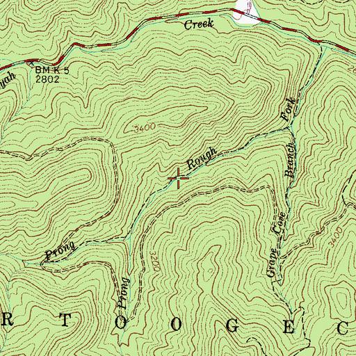 Topographic Map of Rufus Morgan Trail, NC