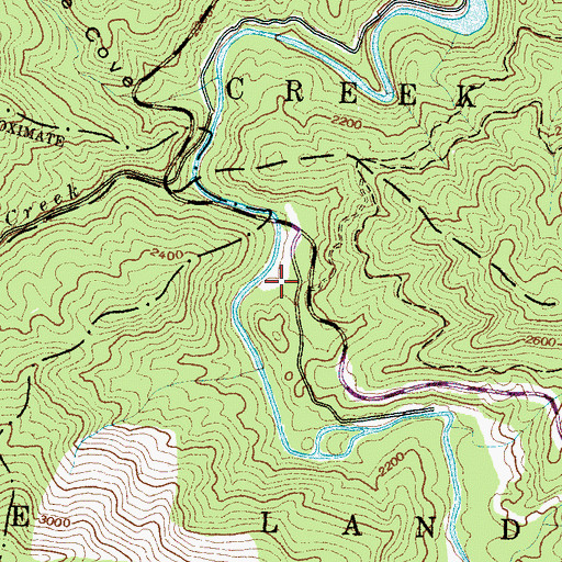 Topographic Map of Rattler Ford Campground, NC