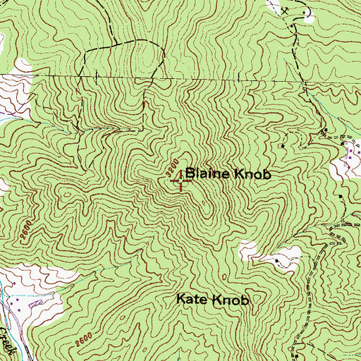 Topographic Map of Blaine Knob, NC