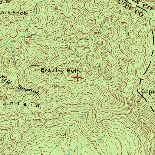 Topographic Map of Bradley Butt, NC