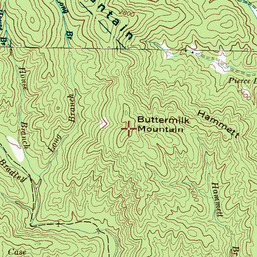 Topographic Map of Buttermilk Mountain, NC