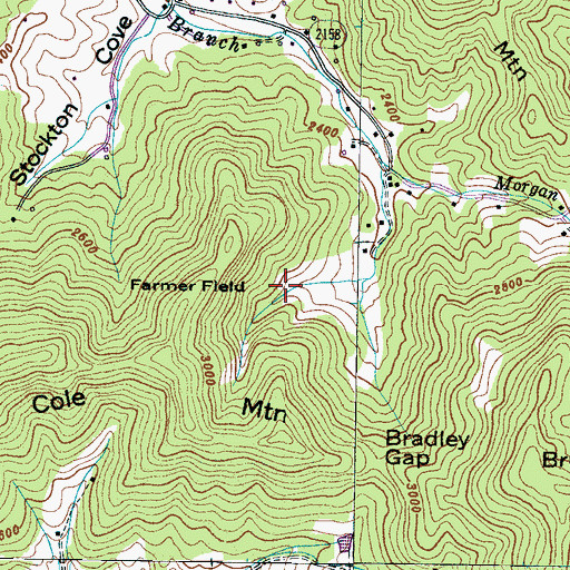 Topographic Map of Farmer Field, NC