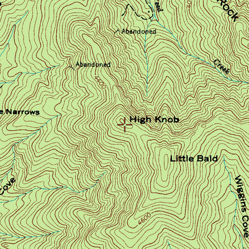Topographic Map of High Knob, NC