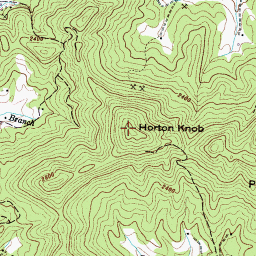Topographic Map of Horton Knob, NC