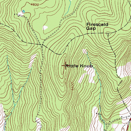 Topographic Map of Rittle Knob, NC