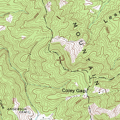 Topographic Map of Spring Creek Mountain, NC