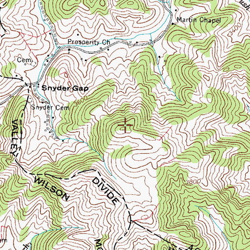 Topographic Map of Wilson Mountain, NC