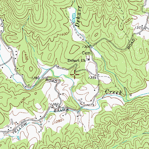 Topographic Map of Radical, NC