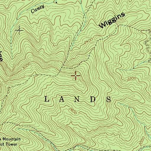 Topographic Map of Silver Knob, NC