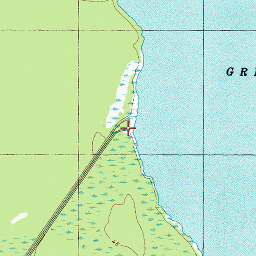 Topographic Map of Great Lake Recreation Site, NC