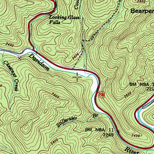 Topographic Map of Coontree Picnic Area, NC