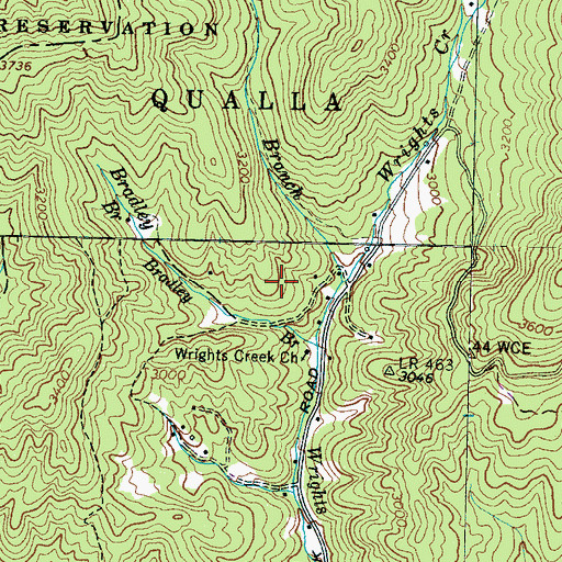 Topographic Map of Cherokee Indian Reservation (historical), NC