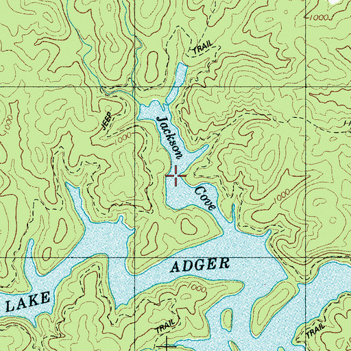 Topographic Map of Jackson Cove, NC
