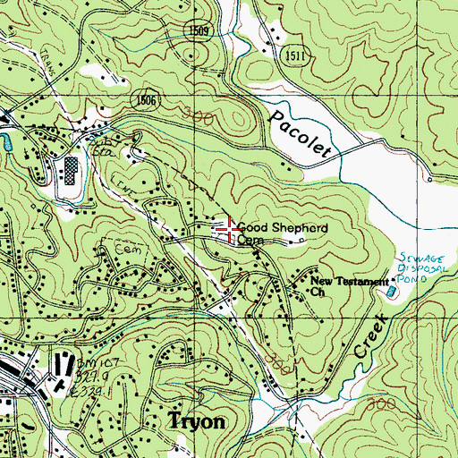 Topographic Map of Good Shepherd Cemetery, NC