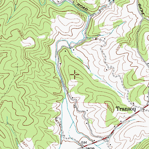 Topographic Map of Township of Peak Creek, NC