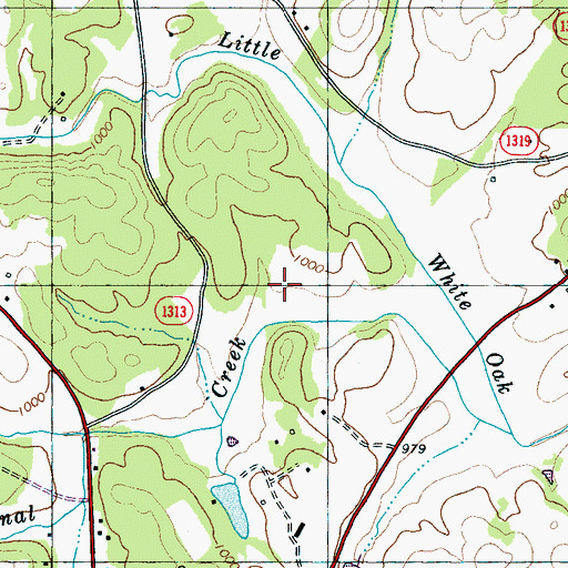 Topographic Map of Township of White Oak, NC