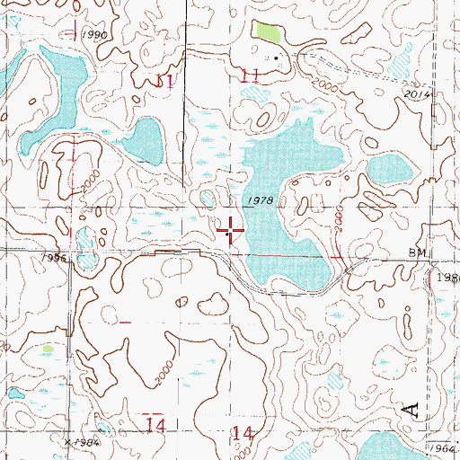 Topographic Map of Aurena School Number 2, ND